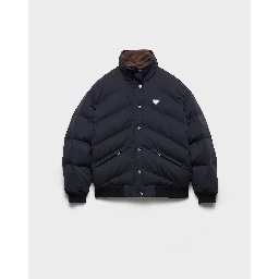 Down jacket in cotton and silk