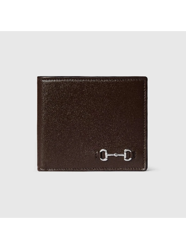Leather wallet with Horsebit