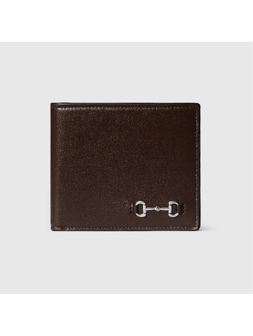 Leather wallet with Horsebit