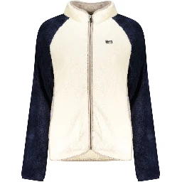 White Polyester Women Sweatshirt