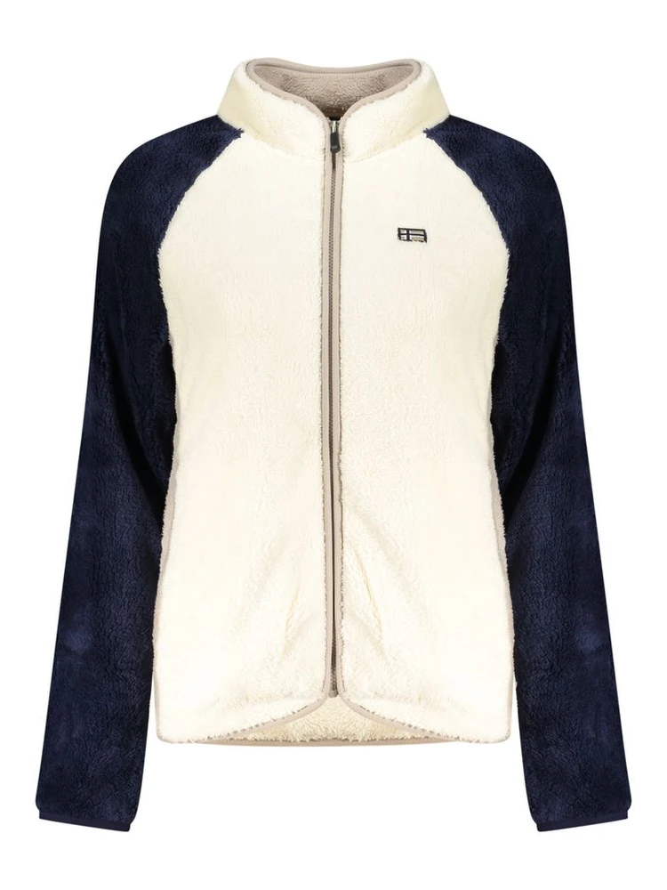 White Polyester Women Sweatshirt