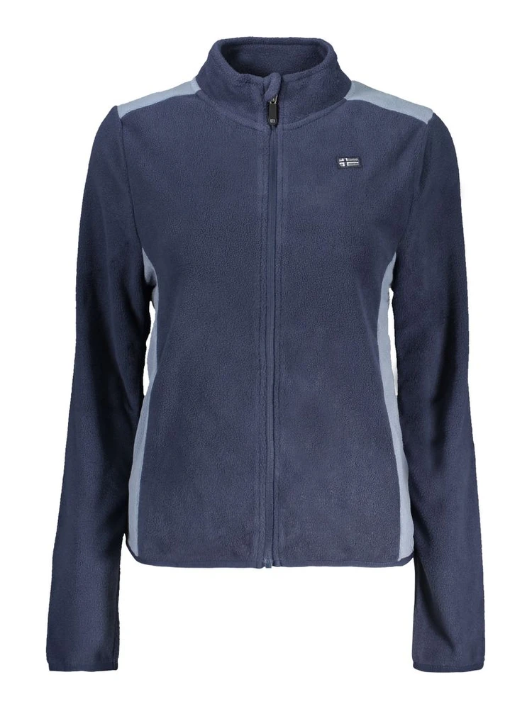 Blue Polyester Women Sweatshirt