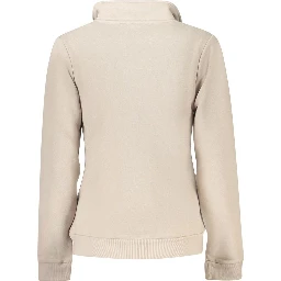 Beige Cotton Women Sweatshirt