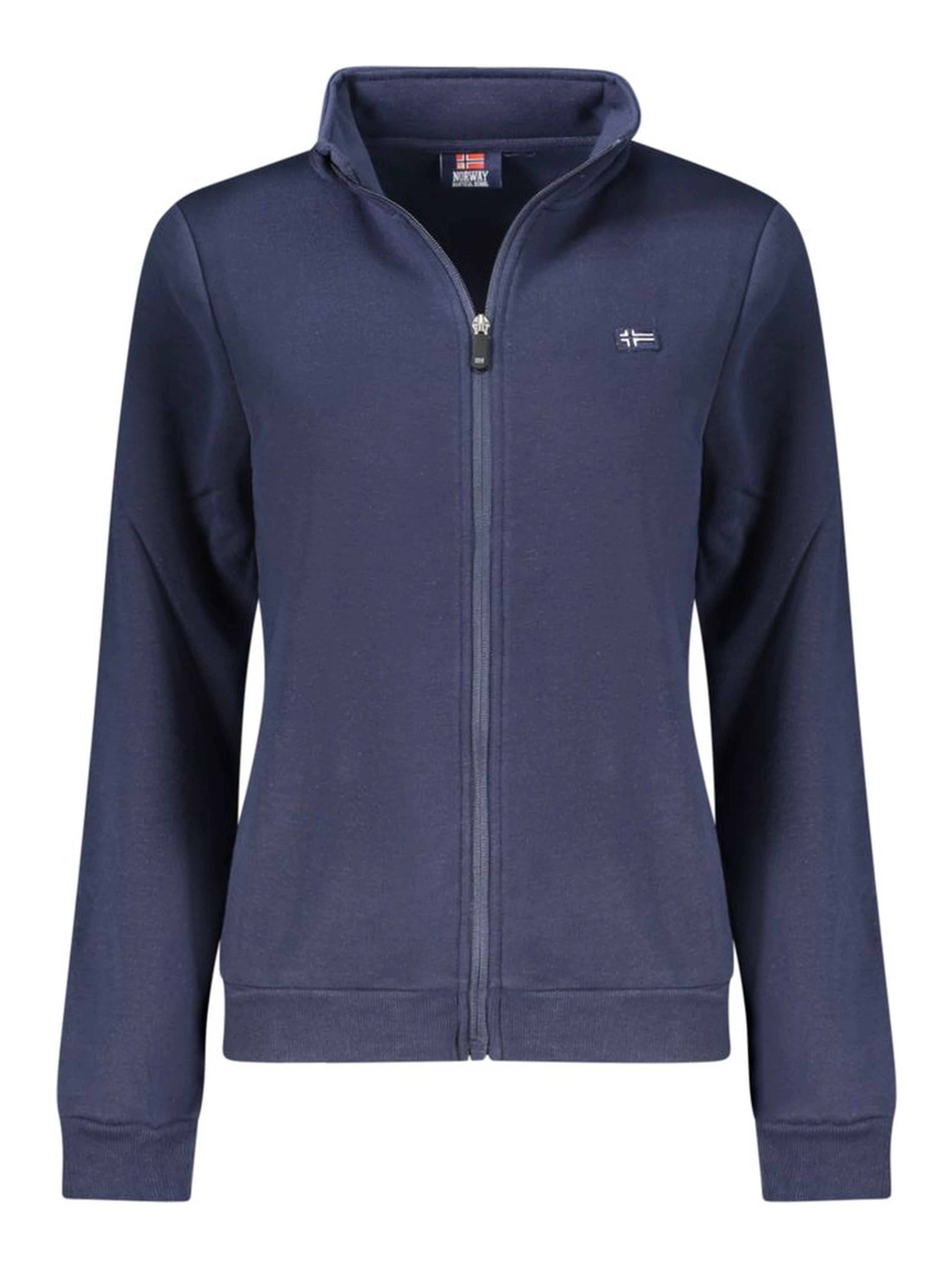 Blue Cotton Women Sweatshirt