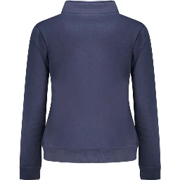 Blue Cotton Women Sweatshirt