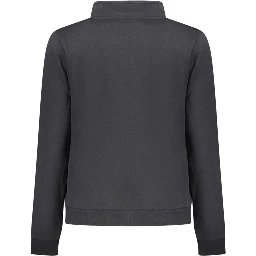 Black Cotton Women Sweatshirt