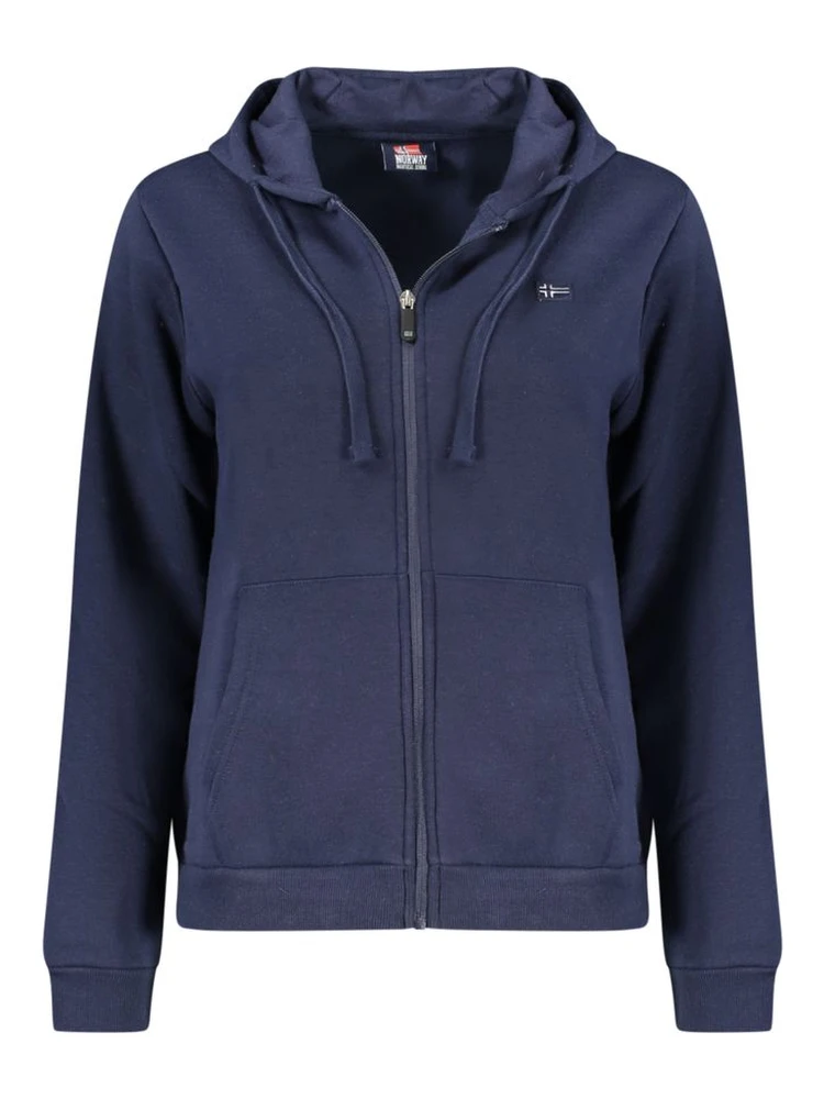 Blu Cotton Women Sweatshirt