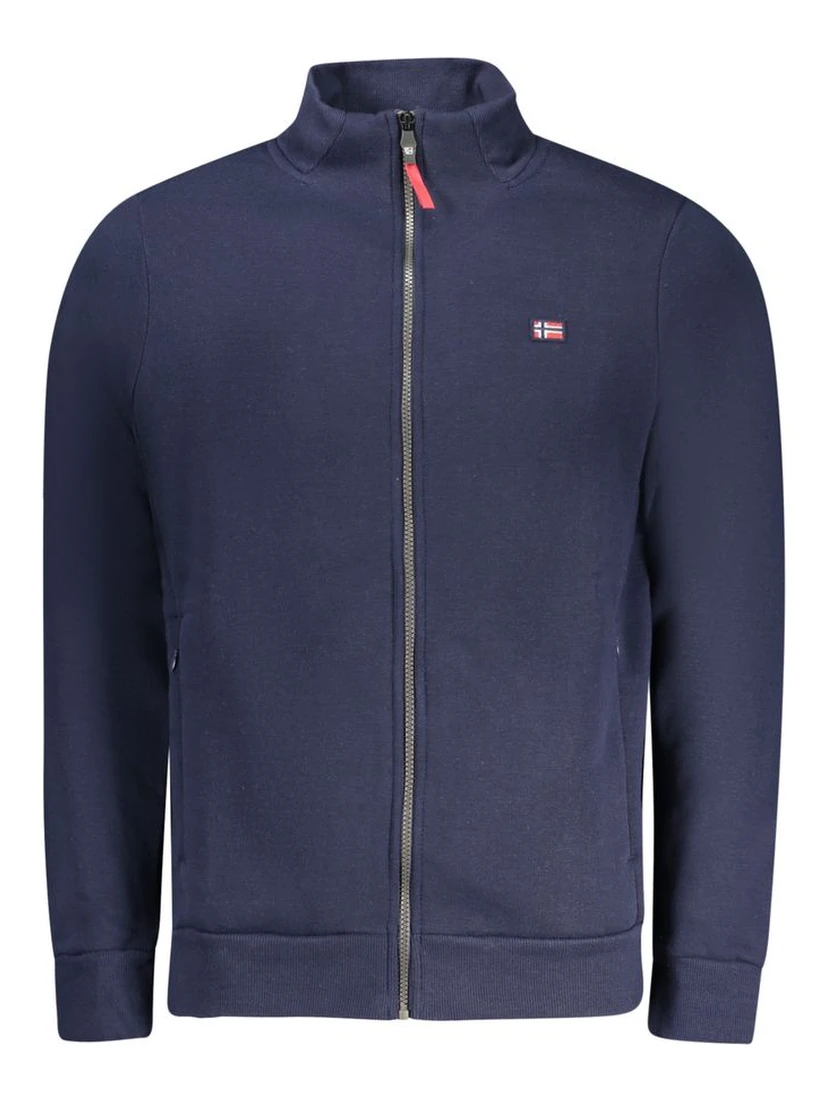 Blue Cotton Men Sweatshirt