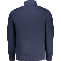 Blue Cotton Men Sweatshirt