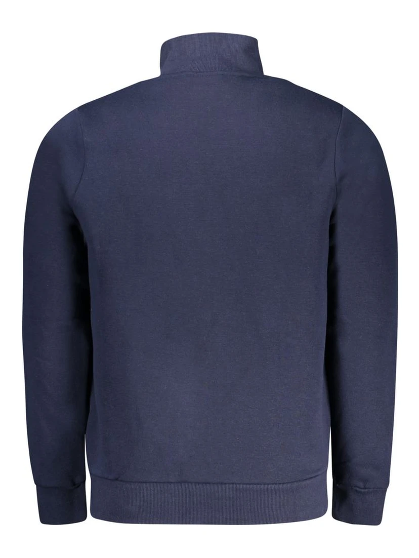Blue Cotton Men Sweatshirt