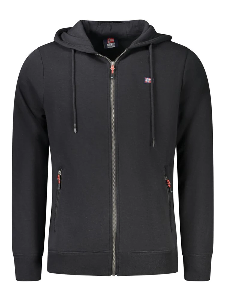 Black Cotton Men's Hoodie