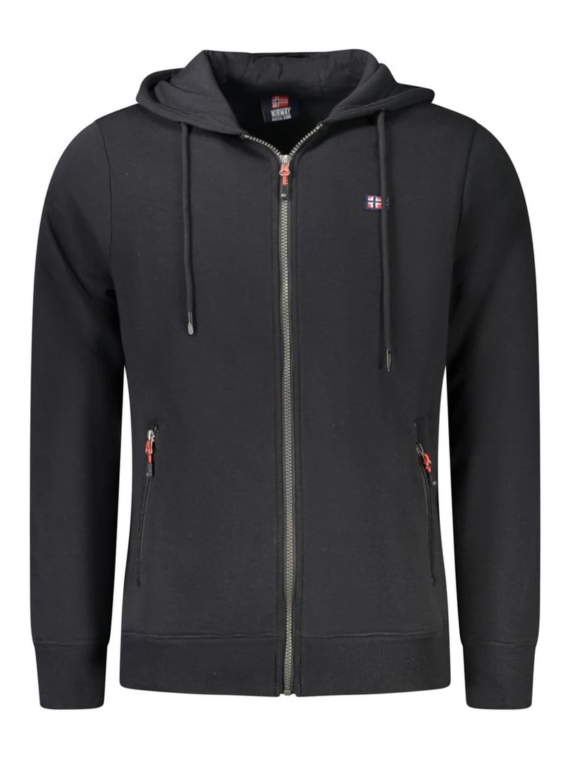 Black Cotton Men's Hoodie