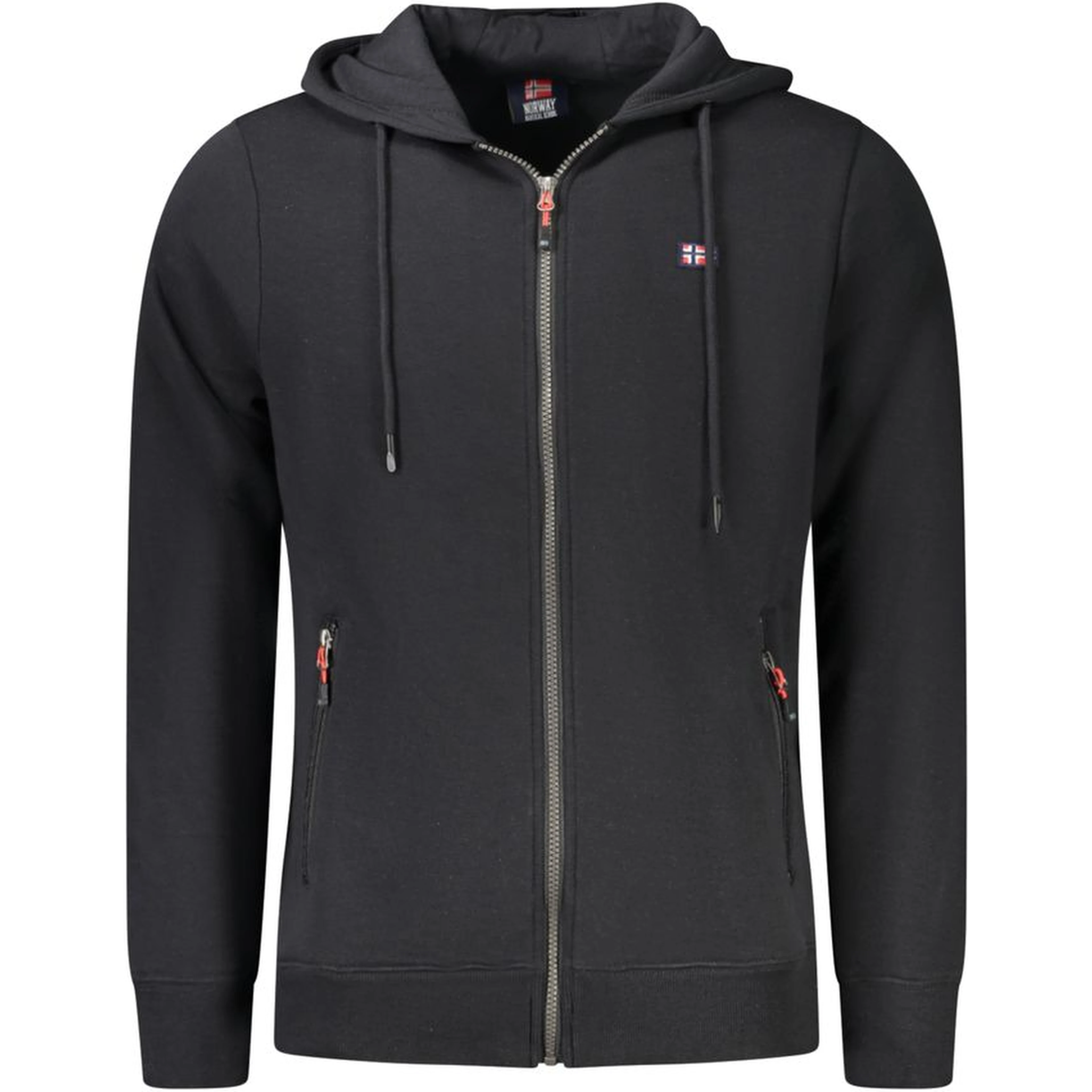 Black Cotton Men's Hoodie