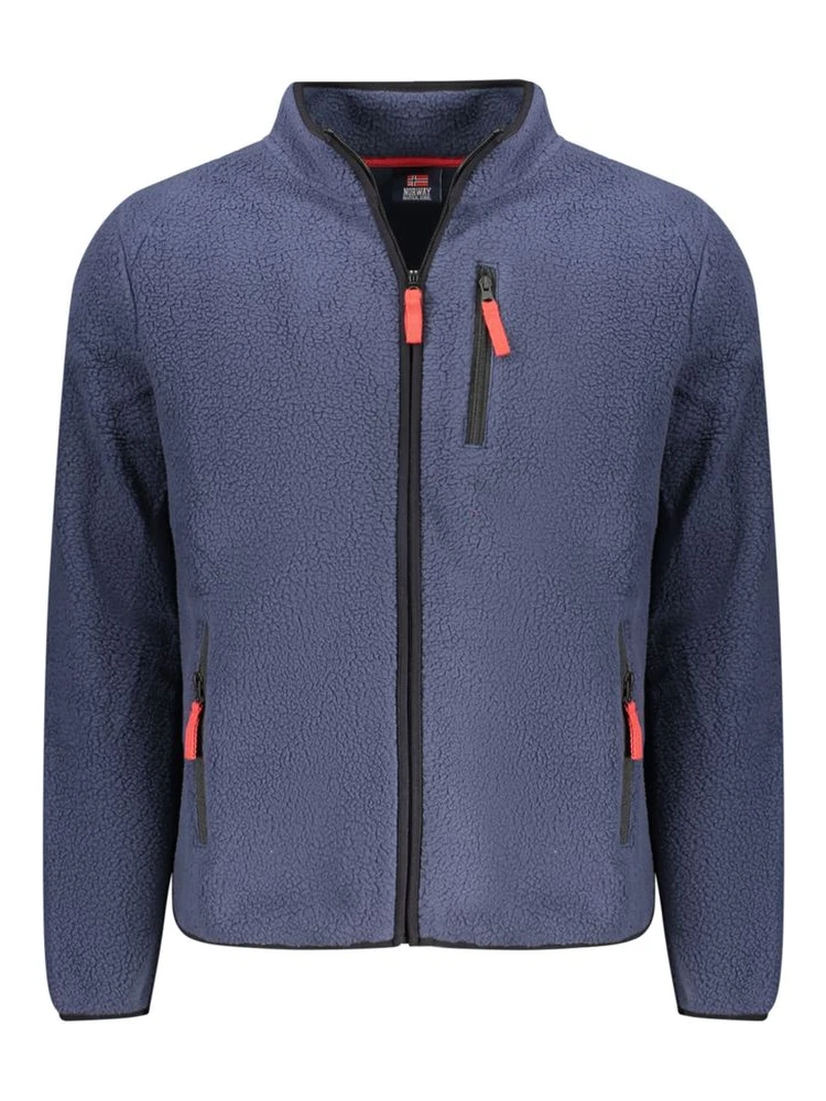 Blue Polyester Men's Sweatshirt