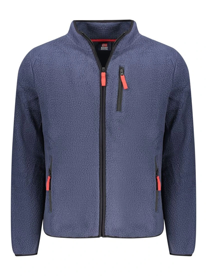 Blue Polyester Men's Sweatshirt