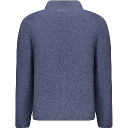 Blue Polyester Men's Sweatshirt