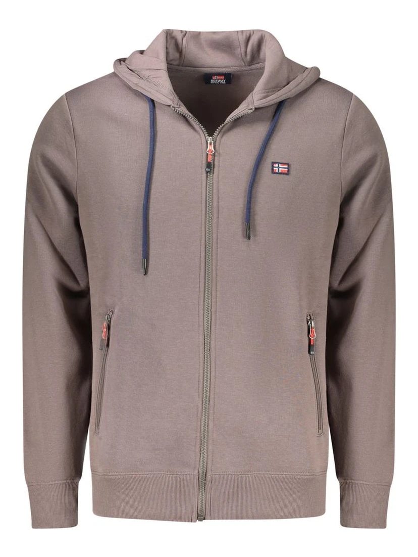 Marrone Cotton Men's Hooded Sweatshirt