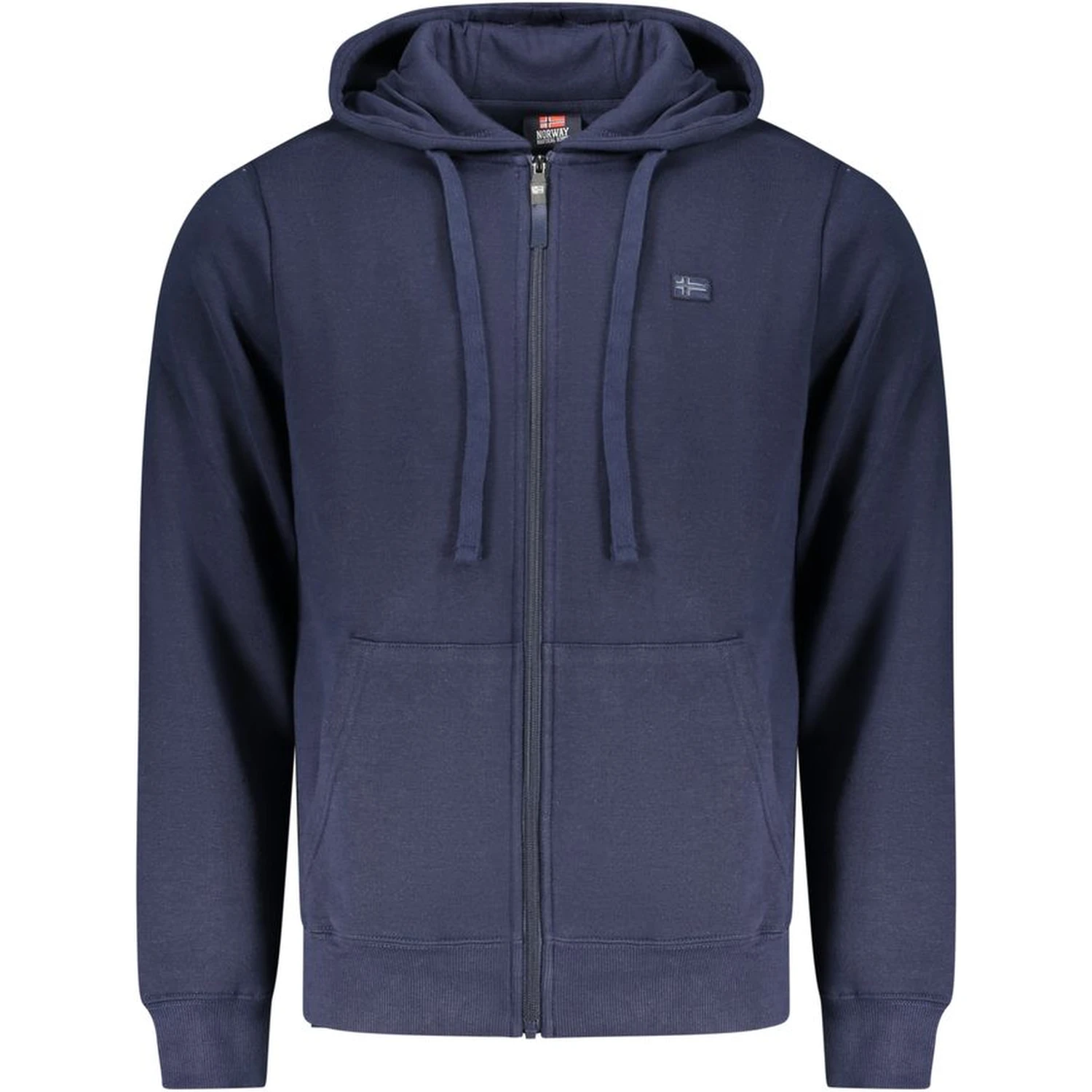 Blue Cotton Men's Hoodie Sweatshirt