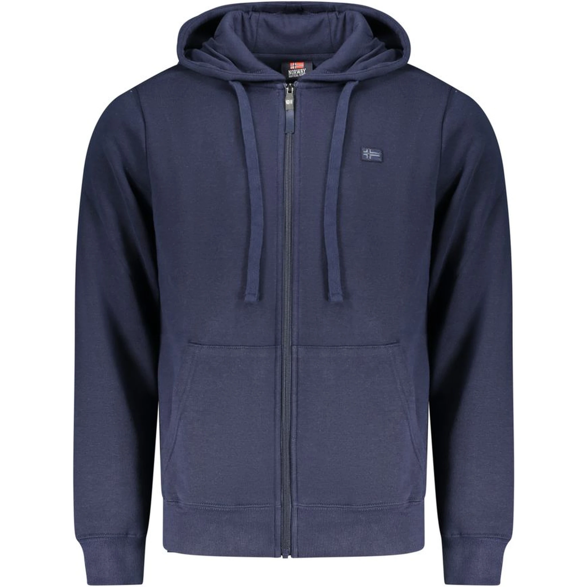 Blue Cotton Men's Hoodie Sweatshirt