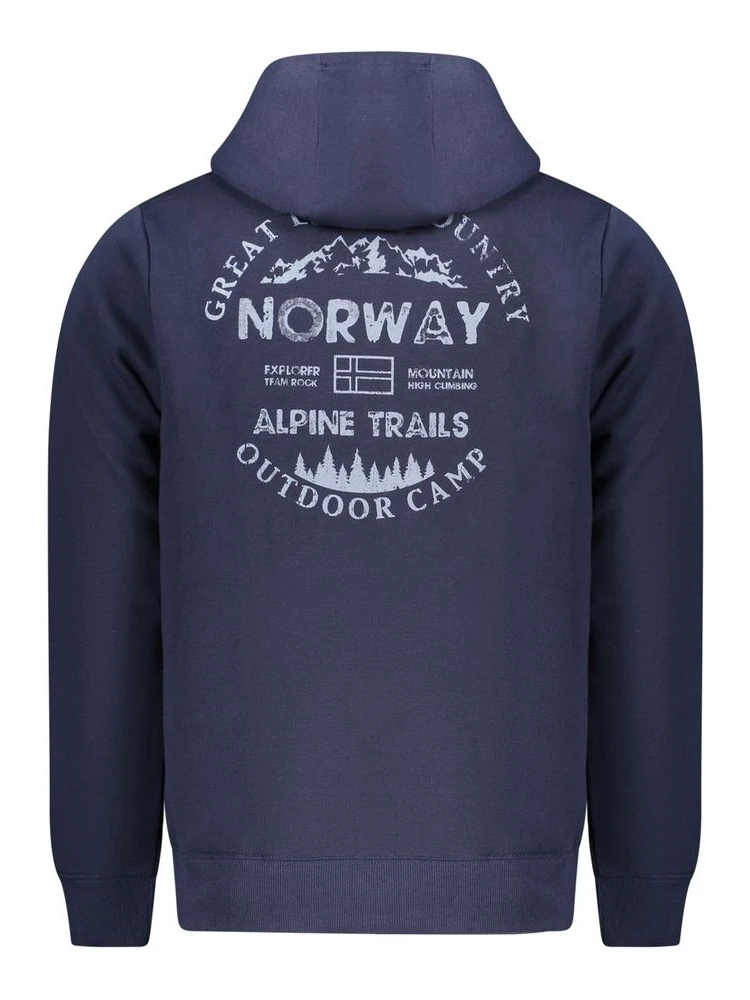 Blue Cotton Men's Hoodie Sweatshirt alternative