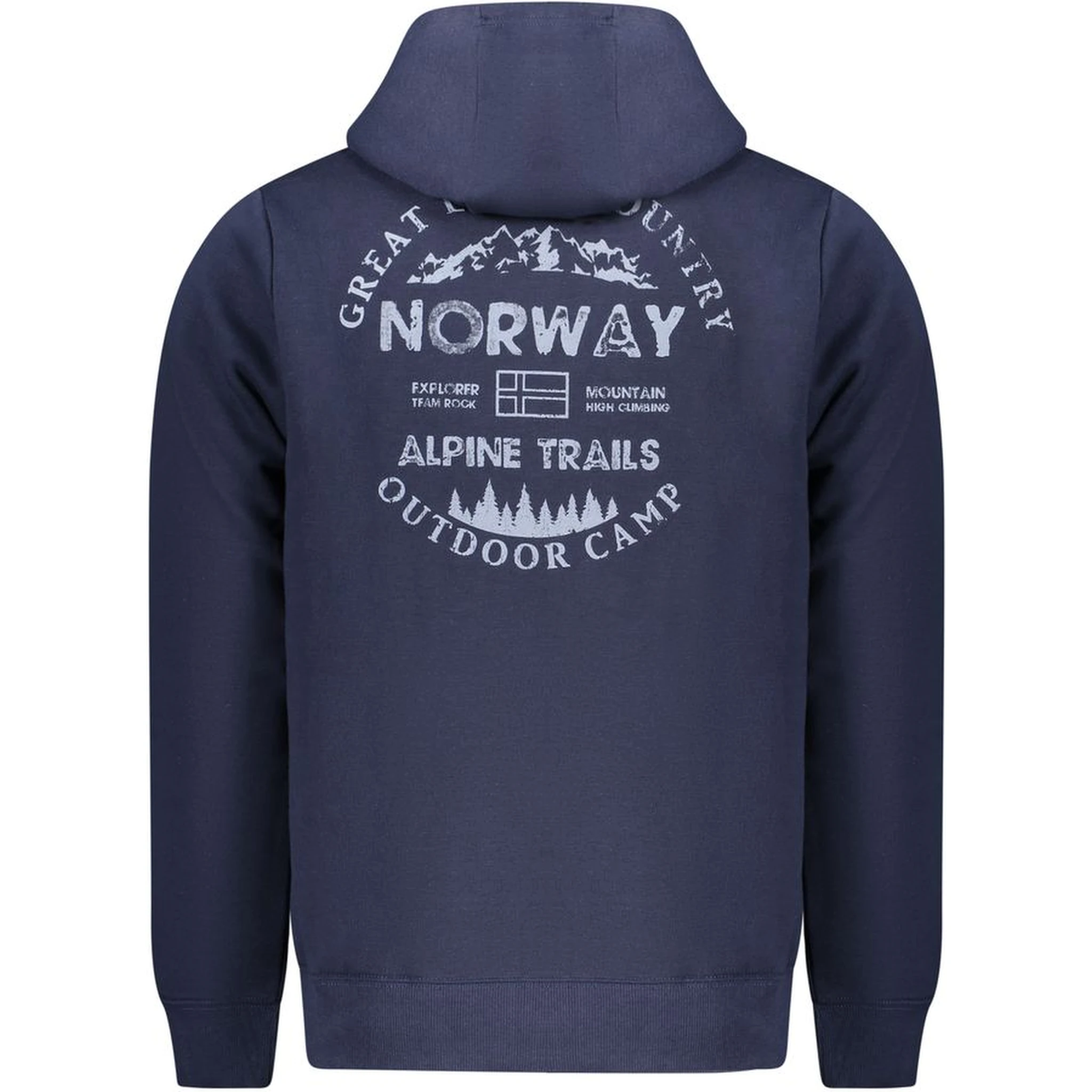 Blue Cotton Men's Hoodie Sweatshirt