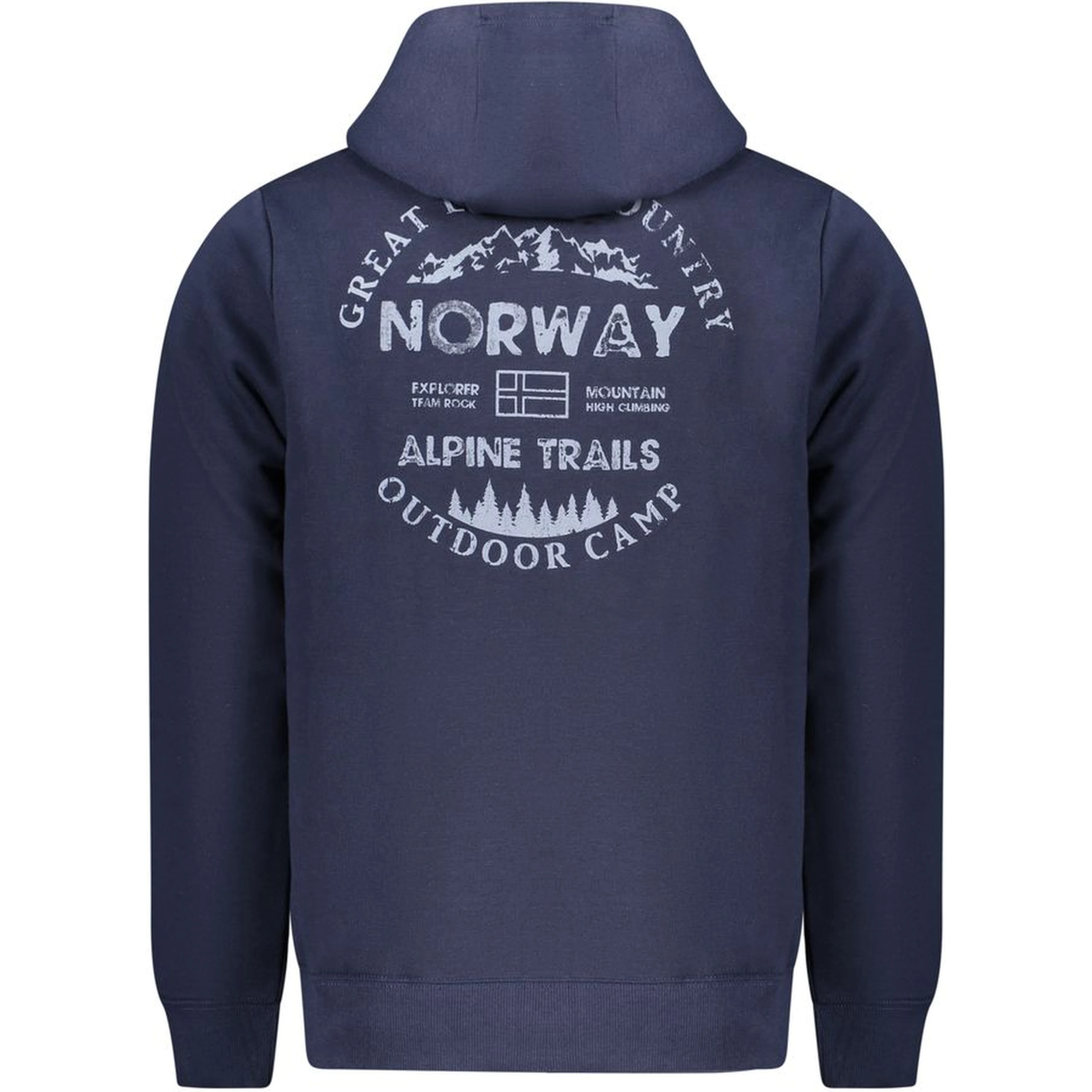 Blue Cotton Men's Hoodie Sweatshirt