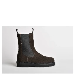 Suede leather ankle boots