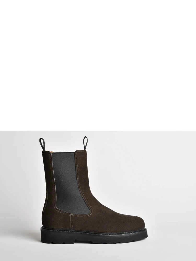 Suede leather ankle boots