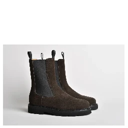 Suede leather ankle boots