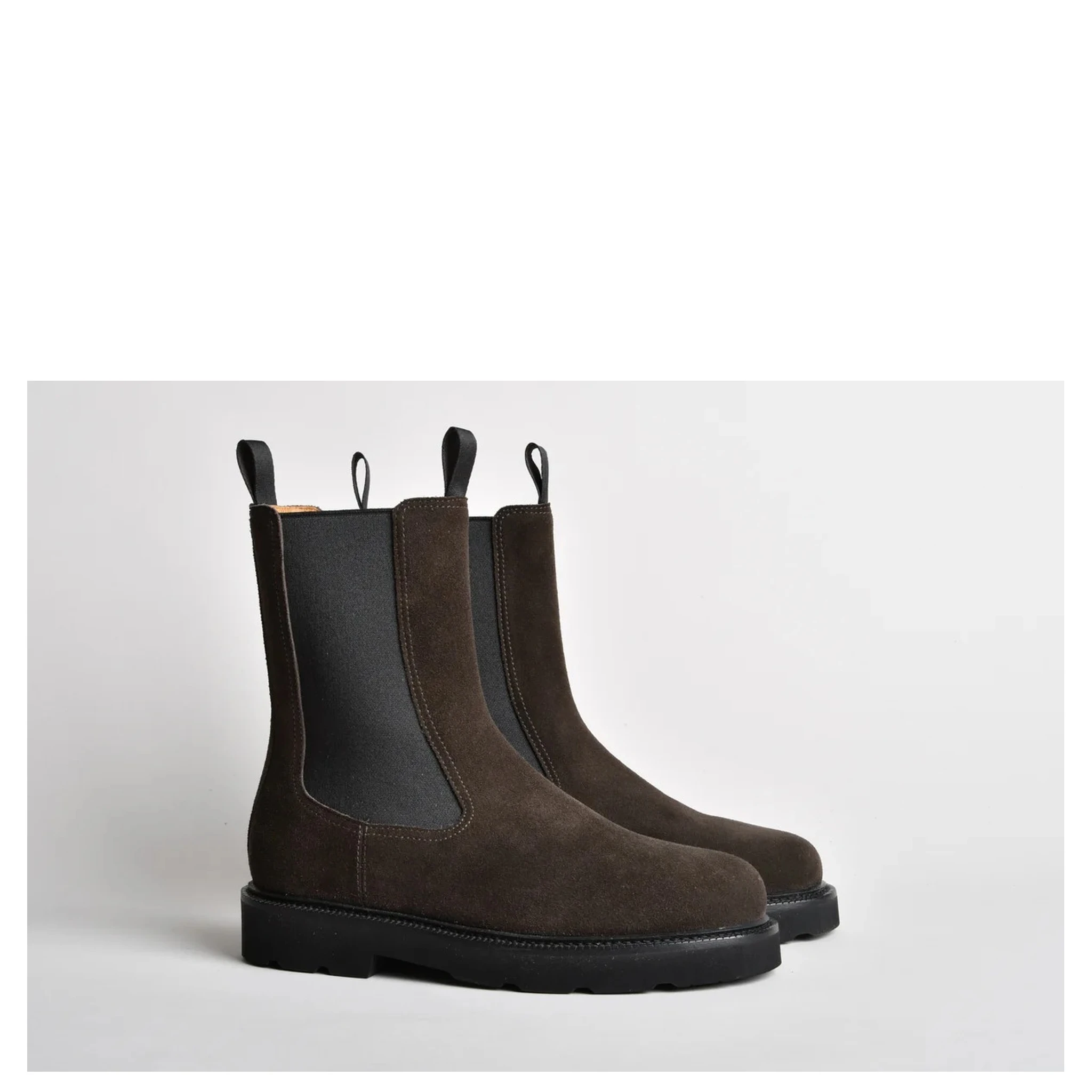 Suede leather ankle boots