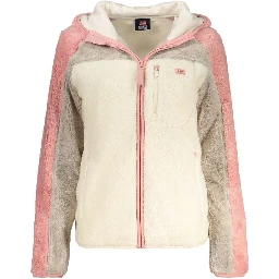 White Polyester Women's Hoodie