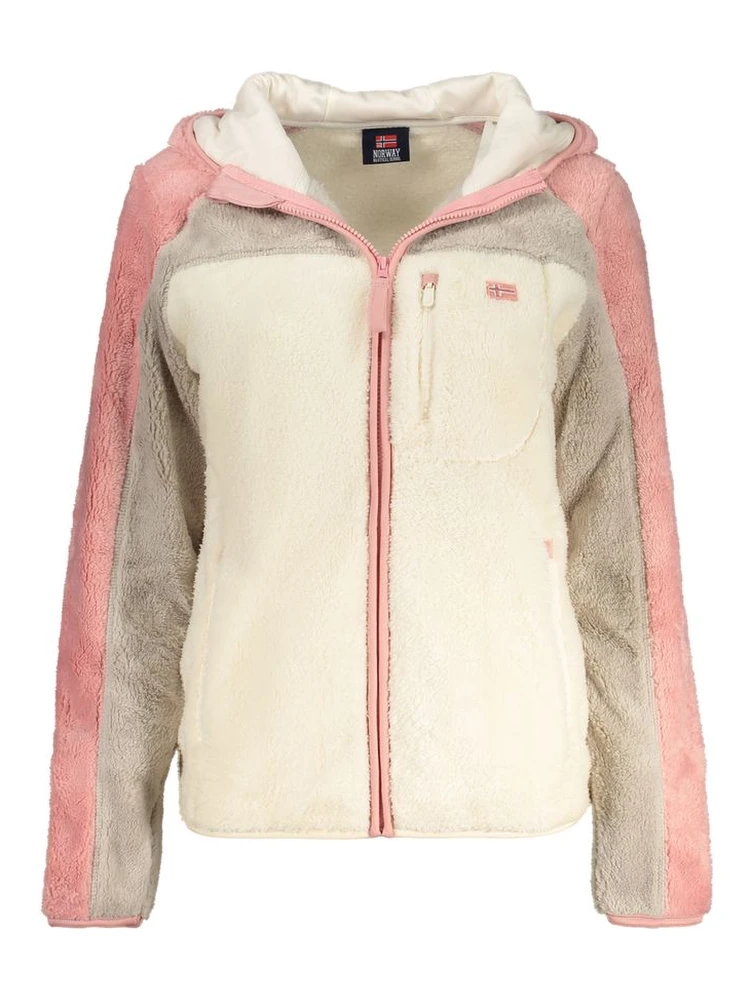 White Polyester Women's Hoodie