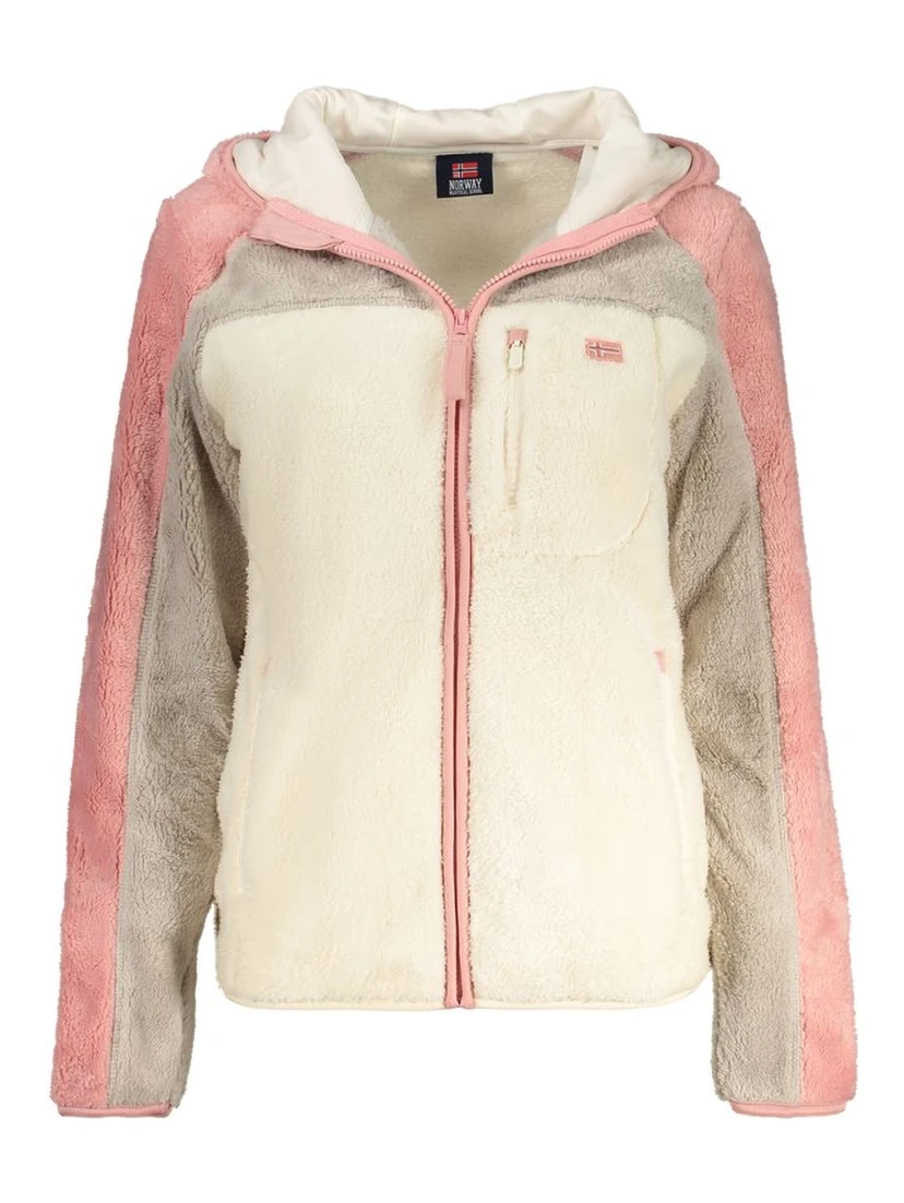 White Polyester Women's Hoodie