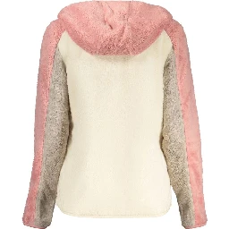 White Polyester Women's Hoodie