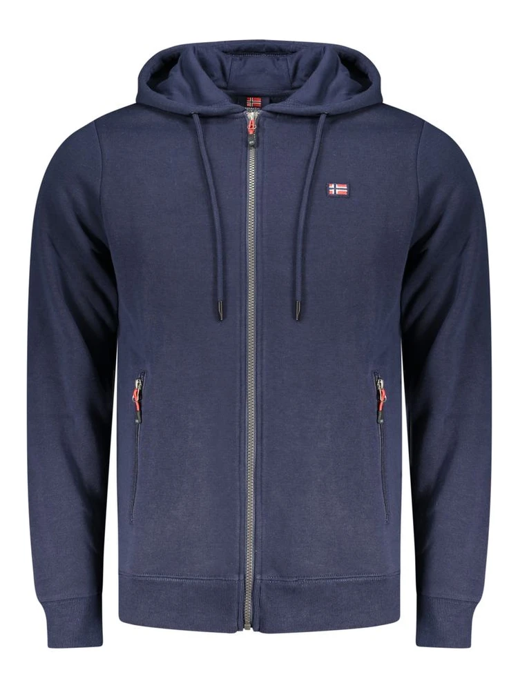 Blue Cotton Men's Hoodie