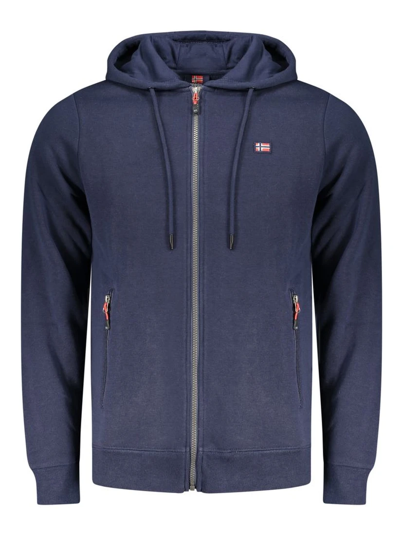 Blue Cotton Men's Hoodie