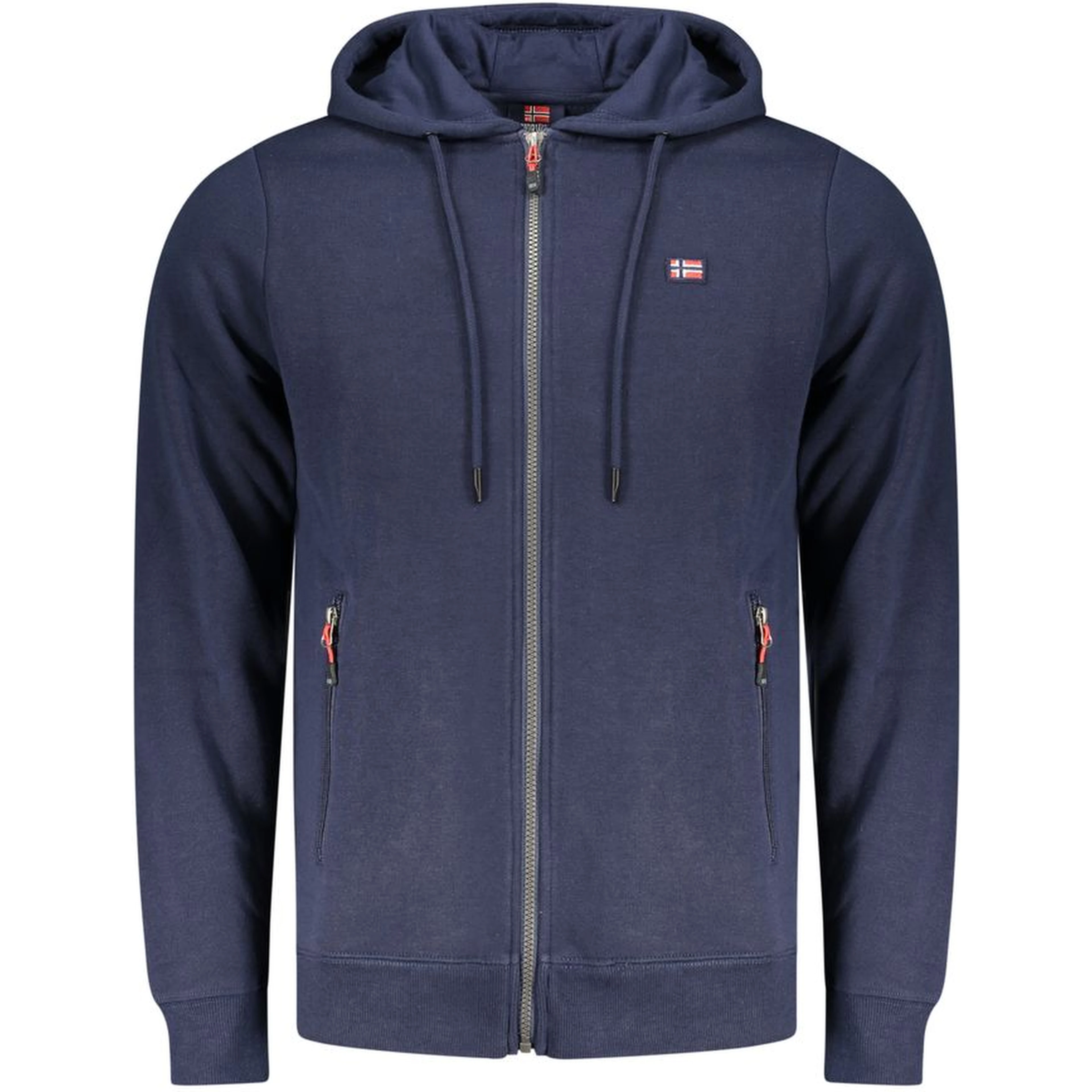 Blue Cotton Men's Hoodie
