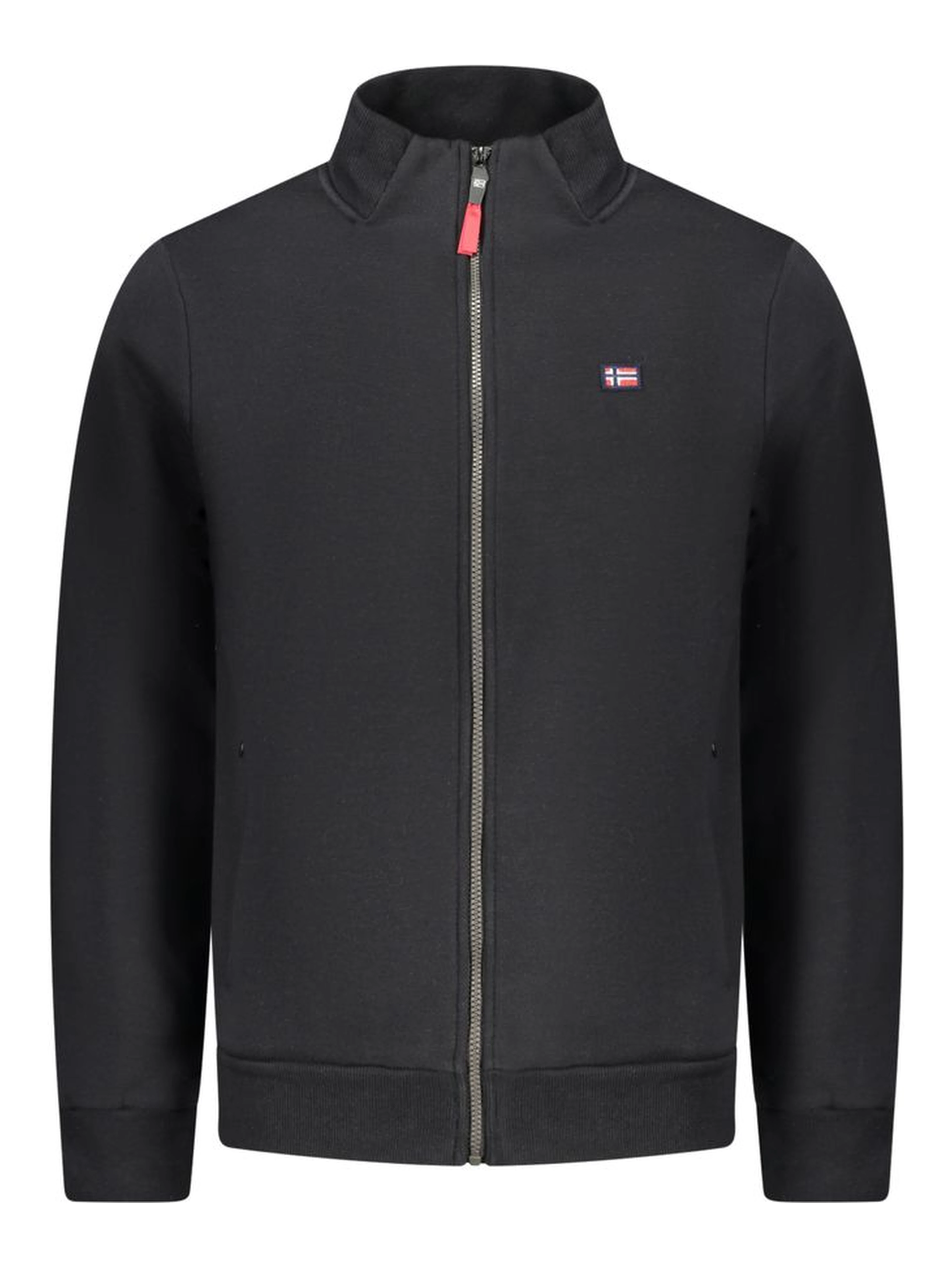 Black Cotton Men Sweatshirt