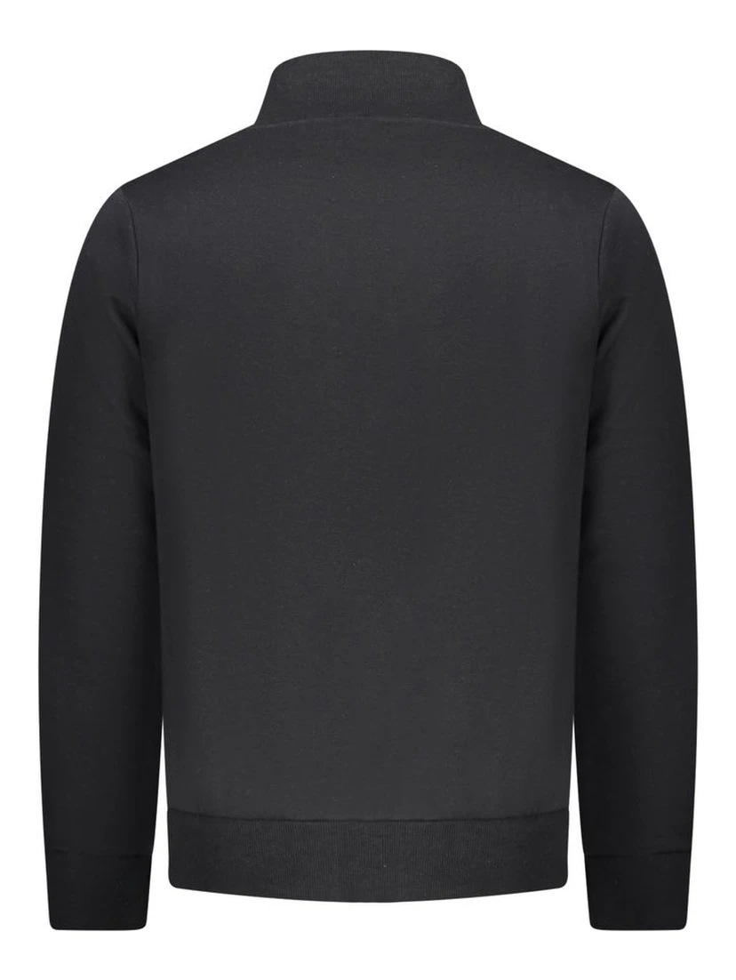 Black Cotton Men Sweatshirt