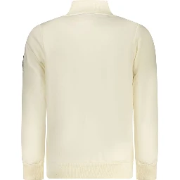 White Cotton Men Sweatshirt