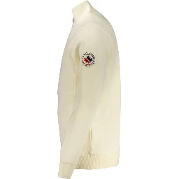 White Cotton Men Sweatshirt