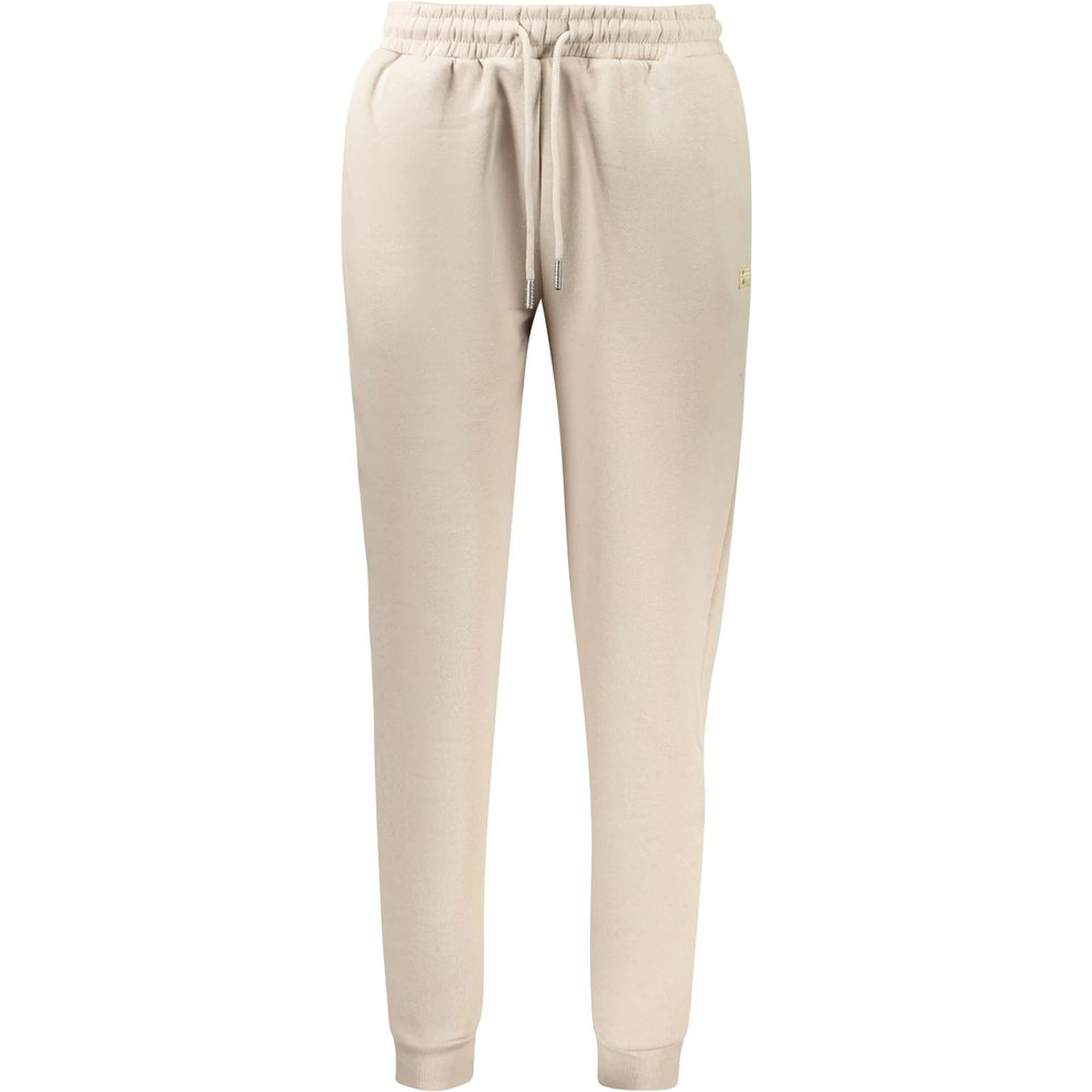 Beige Cotton Women Sweatpant
