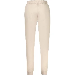 Beige Cotton Women Sweatpant