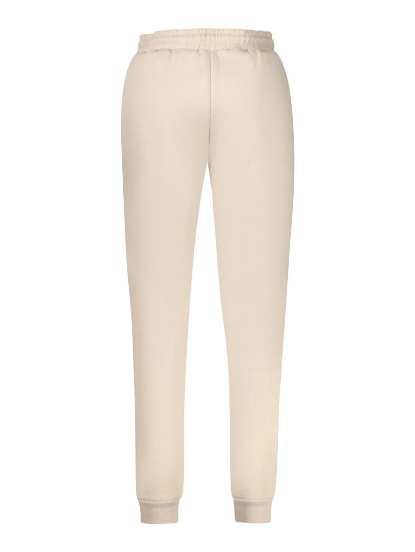 Beige Cotton Women Sweatpant
