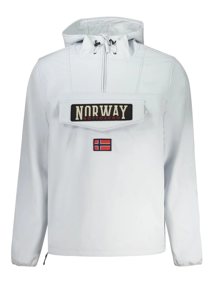 Grigio Polyester Men's Jacket