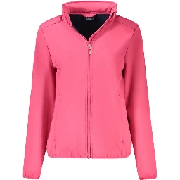Pink Polyester Jackets & Coat
