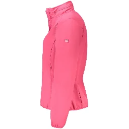 Pink Polyester Jackets & Coat