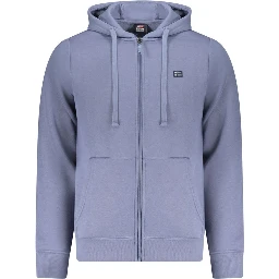 Blue Cotton Men's Hoodie Sweatshirt