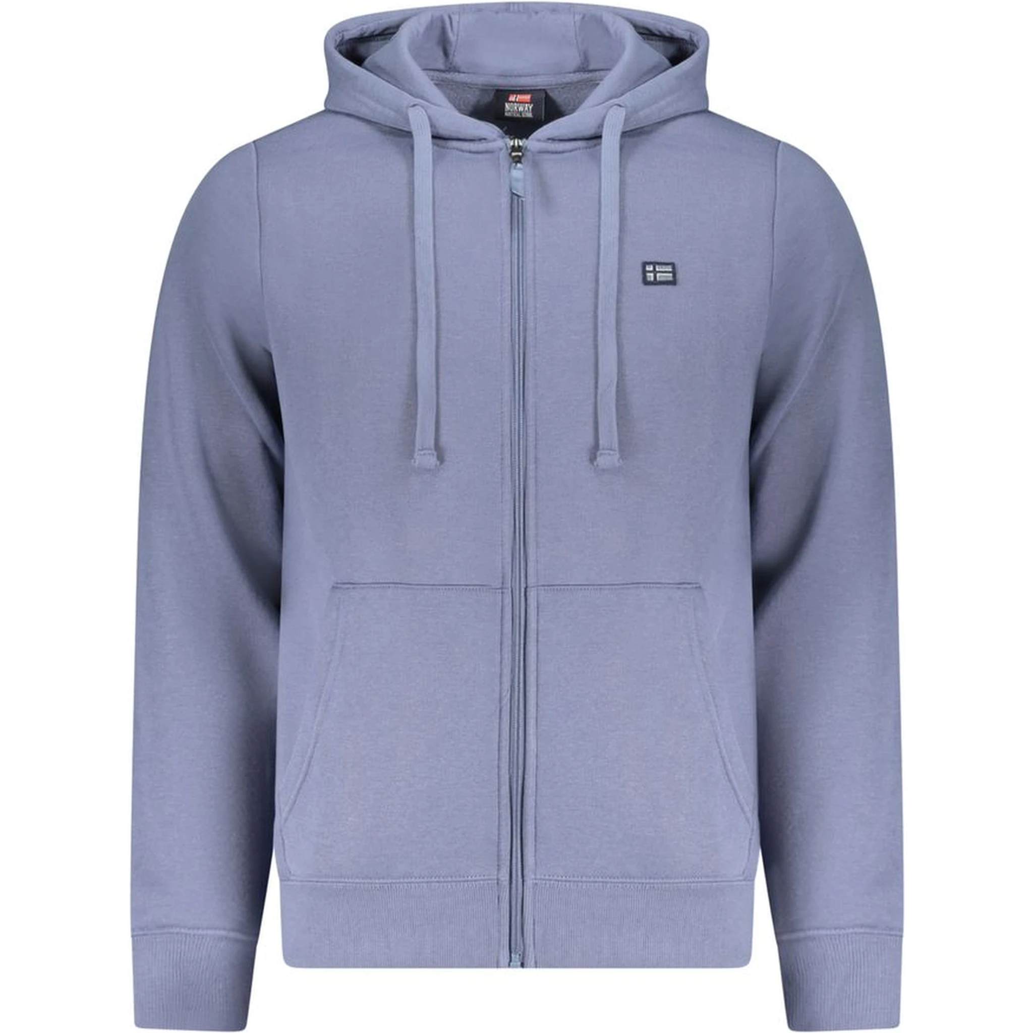 Blue Cotton Men's Hoodie Sweatshirt