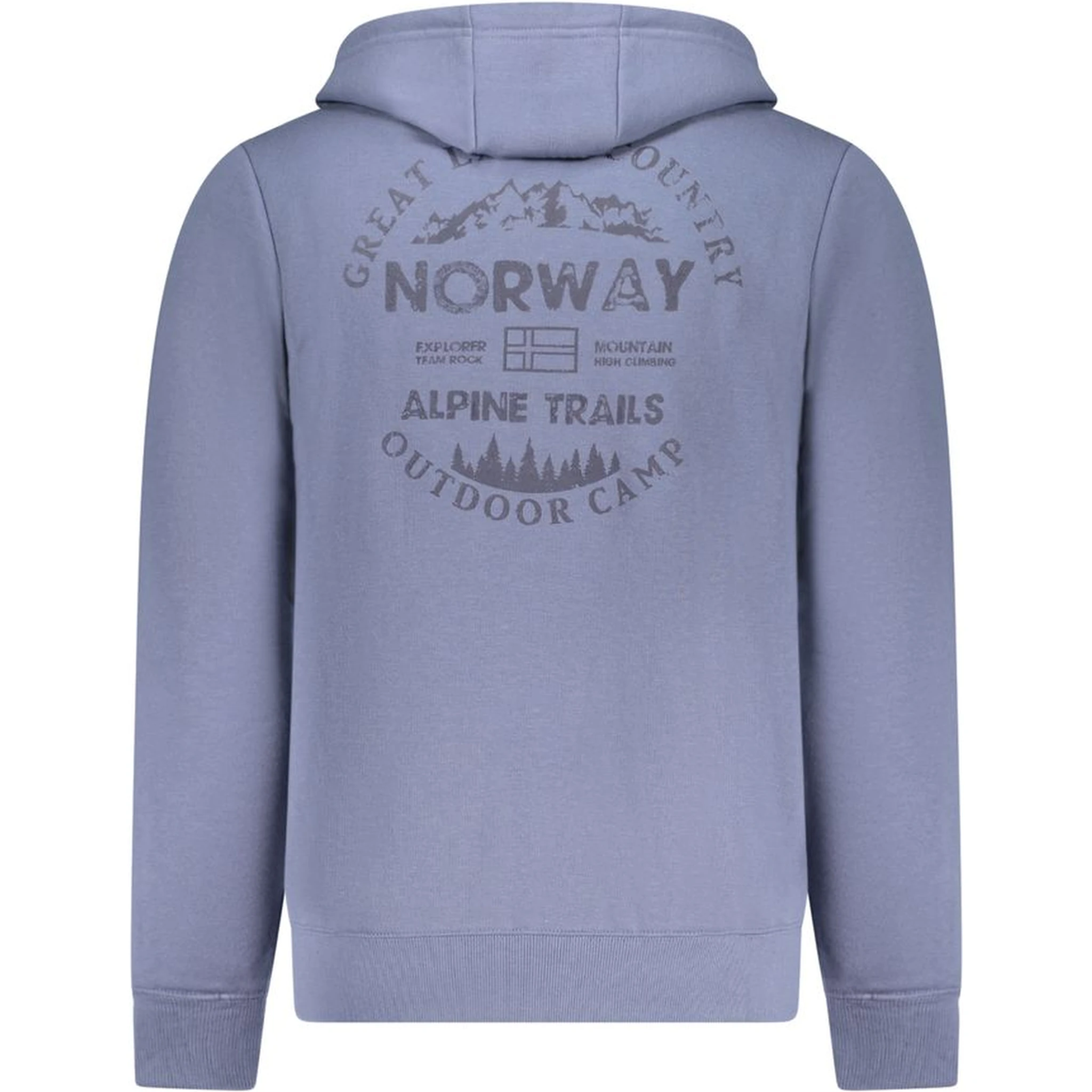 Blue Cotton Men's Hoodie Sweatshirt